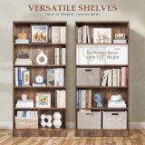 5 Tier Engineered Wood Book Rack