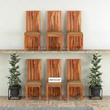 Wooden Dining Chairs Set of 6