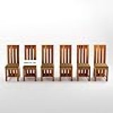 Wooden Dining Chairs Set of 6