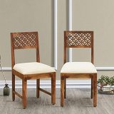 Wood CNC Dining Study Chair Set