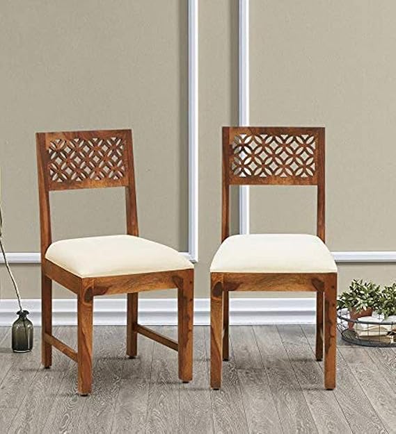 Wood CNC Dining Study Chair Set