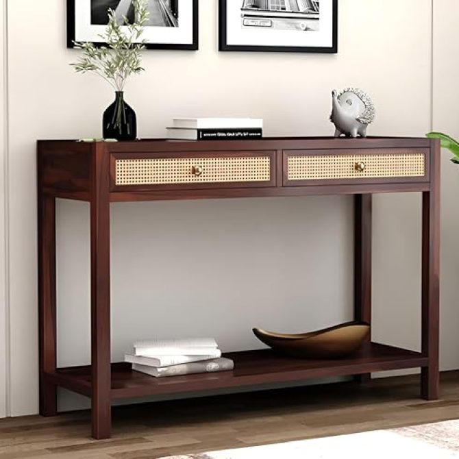 Solid Sheesham Wood Console Table