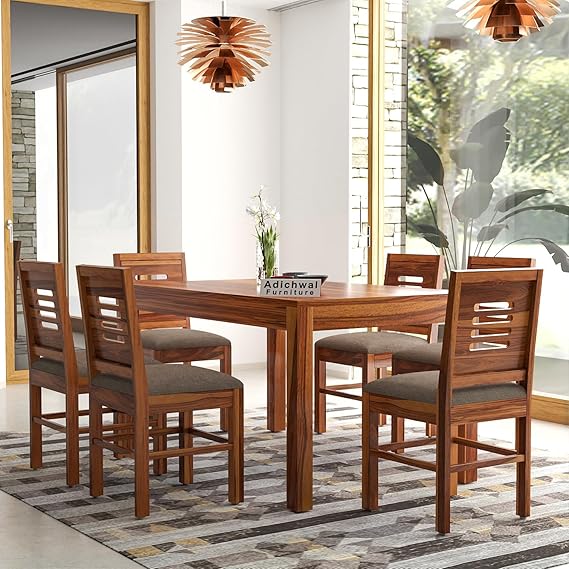 Solid Sheesham Wood 6 Seater Dining