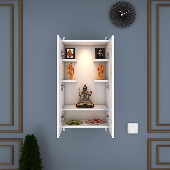 Anikaa Engineered Wood Spirit LED Light Wall