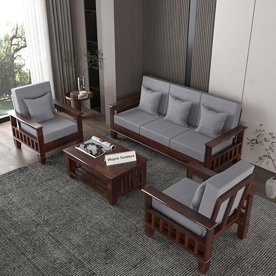 Sheesham Wooden 5 Seater Sofa Set