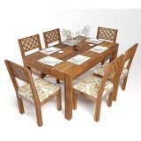 Wood Dining Table(57x35) with 6 Chairs