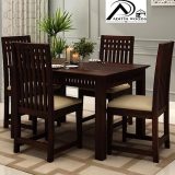 Wood Four Seater Dining Table Set