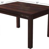 Wood Four Seater Dining Table Set