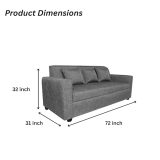 3 Seater Fabric Sofa Set for Living Room