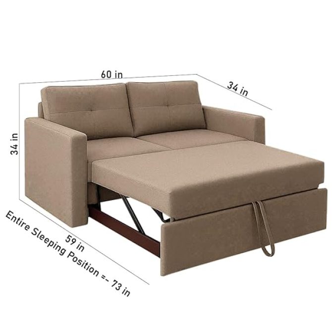Seater Pull-Out Premium Fabric Sofa Cum Bed Sofa Set