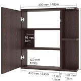 Alfred Engineered Wood Wall Mounted Cabinet Mirror