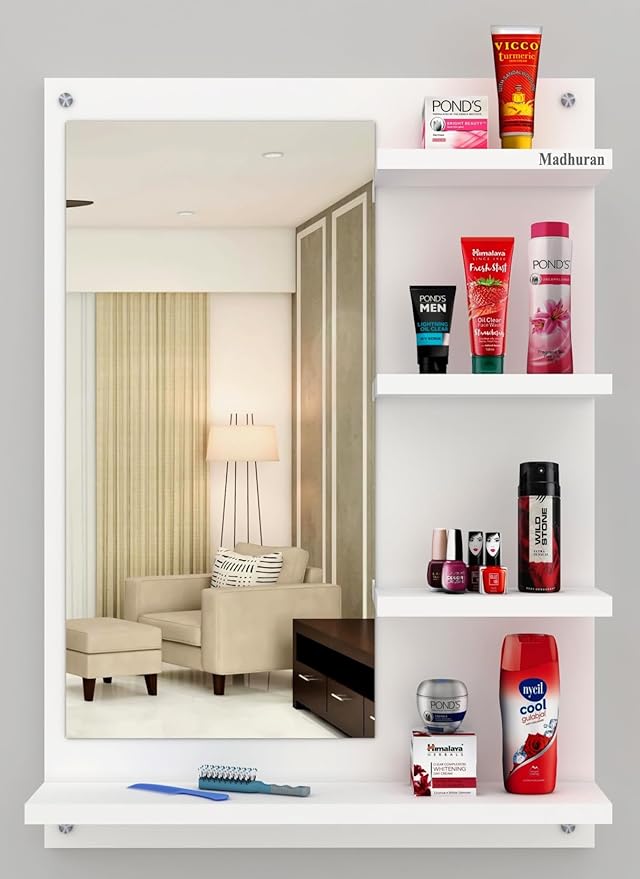 Dressing Table Mirror With Shelves