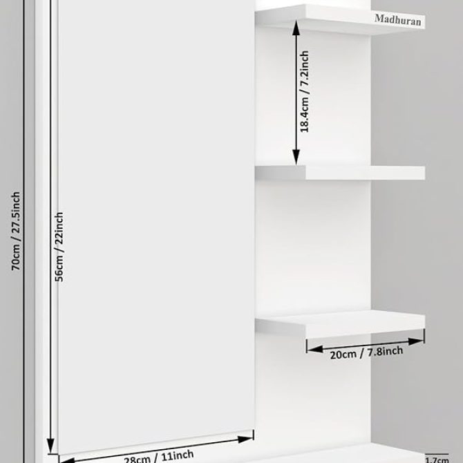 Dressing Table Mirror With Shelves