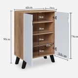 2-Door Engineered Wood Shoe Rack