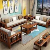 The "Heritage" Solid Wood Sofa Set